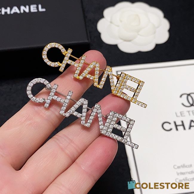 	 Colestore Channel Logo Brooch Gold/Silver - 1