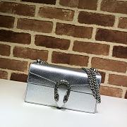 Colestore Gucci Metallic Calfskin Dionysus Shoulder Bag Silver 25x14x8cm - 1