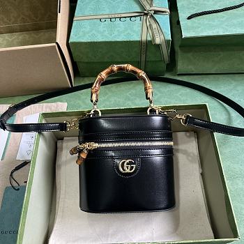 Colestore Gucci Bamboo Mini Shoulder Black Bag 15.5x 13.5x 4cm