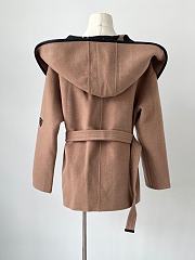 Louis Vuitton Signature Short Hooded Wrap Coat Brown - 3