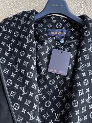 Louis Vuitton Signature Short Hooded Wrap Coat Blue - 3