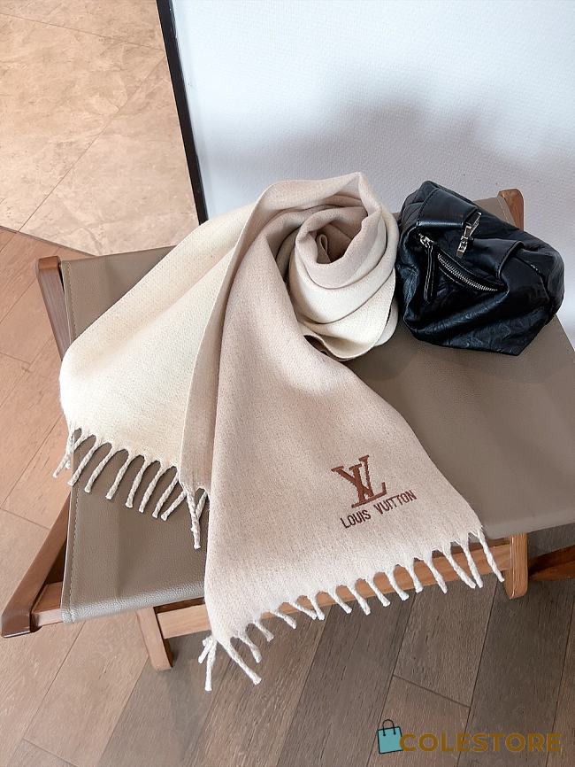 Colestore Louis Vuitton Scarf White  - 1