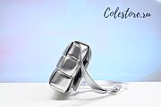 Colestore Bottega Veneta Padded Cassette Crossbody Bag Silver Size 26x18x8cm - 2