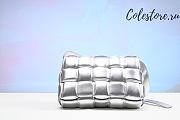 Colestore Bottega Veneta Padded Cassette Crossbody Bag Silver Size 26x18x8cm - 4