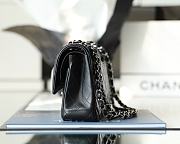 Colestore Chanel Flap Medium Black Silver Hardware 15.5x25.5x6.5cm - 5