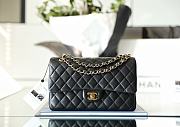 	 Colestore Chanel Flap Medium Black Gold Hardware 15.5x25.5x6.5cm - 1