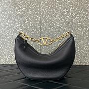 Colestore Small Vlogo Moon Hobo Bag In Leather With Chain 29x23x11cm - 1
