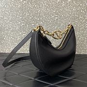 Colestore Small Vlogo Moon Hobo Bag In Leather With Chain 29x23x11cm - 4