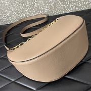 	 Colestore Small Vlogo Moon Hobo Bag In Leather With Chain Beige 29x23x11cm - 5