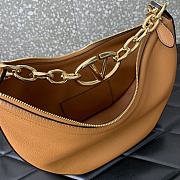 	 Colestore Small Vlogo Moon Hobo Bag In Leather With Chain Brown 29x23x11cm - 2