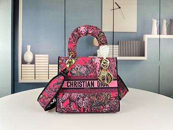 Colestore Dior Medium Lady D-Lite Bag Pink Size 24x20x11cm