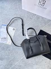	 Colestore Givenchy Mini Antigona Lock Leather Bag Burgundy Black 23x27x13cm - 5