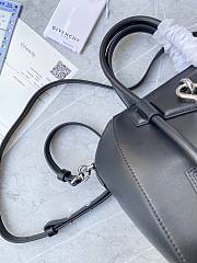 	 Colestore Givenchy Mini Antigona Lock Leather Bag Burgundy Black 23x27x13cm - 3