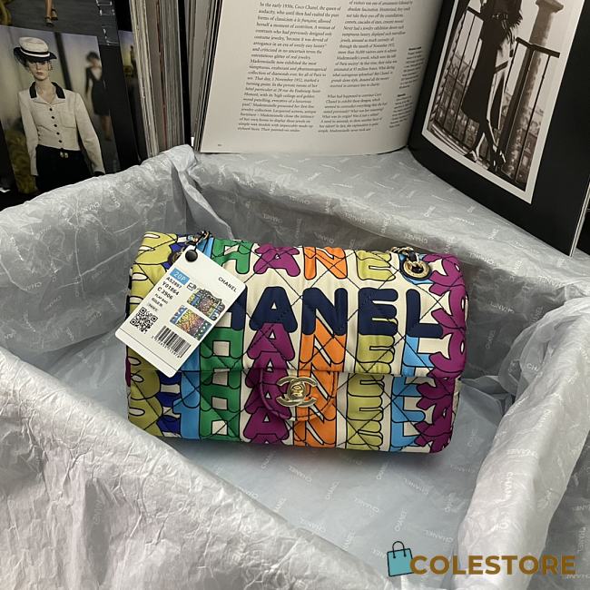 Colestore Chanel 21K Multil Color Flap Bag Size 25x13x6cm - 1