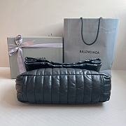 	 Colestore Balenciaga Women's Monaco  Chain Bag Quilted In Black Size 32.5x22 x9.9cm - 5