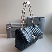 	 Colestore Balenciaga Women's Monaco  Chain Bag Quilted In Black Size 32.5x22 x9.9cm - 4