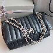 	 Colestore Balenciaga Women's Monaco  Chain Bag Quilted In Black Size 32.5x22 x9.9cm - 2
