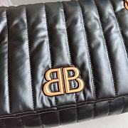 	 Colestore Balenciaga Women's Monaco Gold Chain Bag Quilted In Black Size 32.5x22 x9.9cm - 2