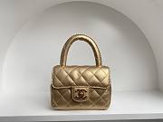 	 Colestore Chanel Vintage Mini Classic Gold Metallic Lambskin Gold Hardware 18cm - 1