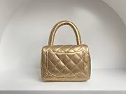 	 Colestore Chanel Vintage Mini Classic Gold Metallic Lambskin Gold Hardware 18cm - 5