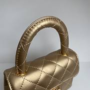 	 Colestore Chanel Vintage Mini Classic Gold Metallic Lambskin Gold Hardware 18cm - 6