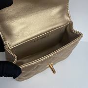 	 Colestore Chanel Vintage Mini Classic Gold Metallic Lambskin Gold Hardware 18cm - 2