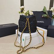 Colestore Chanel AS3947 Black Calfskin Backpack 17*16.5*12cm - 4