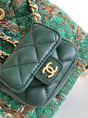 Colestore Chanel AS3947 Green Calfskin Backpack - 17x16.5x12cm - 5