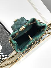 Colestore Chanel AS3947 Green Calfskin Backpack - 17x16.5x12cm - 3