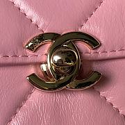 	 Colestore Chanel Mini Box Shiny Calfskin & Gold-Tone Metal Pink 10.5×17×8cm - 4