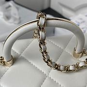 	 Colestore Chanel Mini Box Shiny Calfskin & Gold-Tone Metal White 10.5×17×8cm - 5