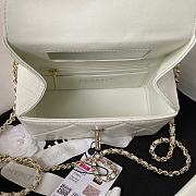 	 Colestore Chanel Mini Box Shiny Calfskin & Gold-Tone Metal White 10.5×17×8cm - 6
