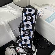 Colestore Small Flap Bag Sequins & Ruthenium-Finish Metal Black, White & Blue Size 20cm - 2