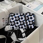 Colestore Small Flap Bag Sequins & Ruthenium-Finish Metal Black, White & Blue Size 20cm - 4