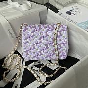 Chanel Mini Flap Bag Sequins & Ruthenium-Finish Metal Size 17cm - 6