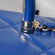 Colestore Chanel AS4471 Small BOX Bag Shiny Calfskin & Gold-Tone Metal Blue - 5