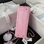 	 Colestore Chanel AS4471 Small BOX Bag Shiny Calfskin & Gold-Tone Metal Pink - 5