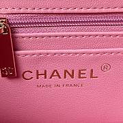 	 Colestore Chanel AS4471 Small BOX Bag Shiny Calfskin & Gold-Tone Metal Pink - 3