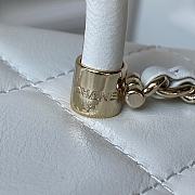 	 Colestore Chanel AS4471 Small BOX Bag Shiny Calfskin & Gold-Tone Metal White - 5
