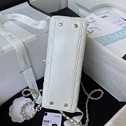 	 Colestore Chanel AS4471 Small BOX Bag Shiny Calfskin & Gold-Tone Metal White - 4
