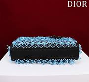 	 Colestore Dior Lady D Joy Black Satin Embroidered With Turquoise Beaded 26x13.5x5cm - 3