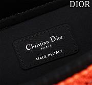 	 Colestore Dior Lady D Joy Black Satin Embroidered With Turquoise Beaded Orange 26x13.5x5cm - 2