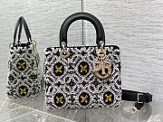 Lady Dior Limited Edition Customized 5 Grid Embroidered Size 24cm - 1