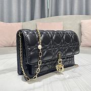 Colestore Miss Dior Chain Pouch Black Cannage Lambskin - 5