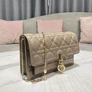 	 Colestore Miss Dior Chain Pouch Beige Cannage Lambskin - 3