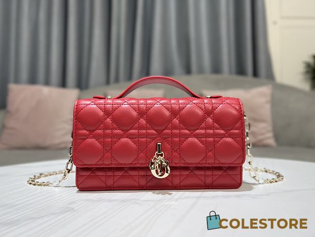 	 Colestore Miss Dior Mini Bag Red Cannage Lambskin 21 x 11.5 x 4.5 - 1