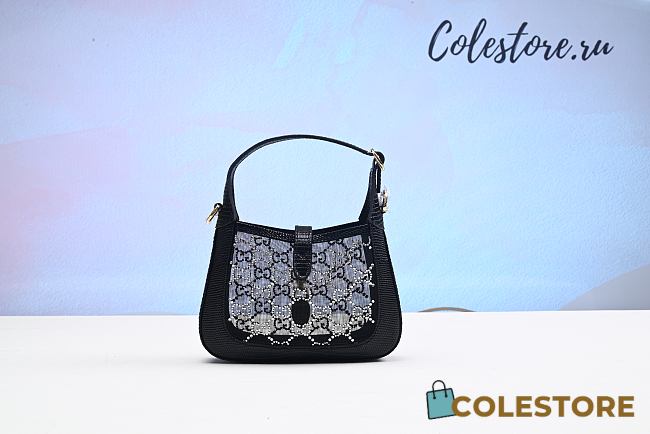 Colestore Gucci Crystal Gg Lizard Jackie Size 19cm - 1