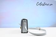 Colestore Teen Triomphe Bag In Shiny Calfskin Leather - Soft Blue - CELINE Size 19cm - 5