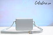 Colestore Teen Triomphe Bag In Shiny Calfskin Leather - Soft Blue - CELINE Size 19cm - 3