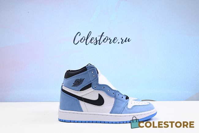 Colestore Nike Air Jordan 1 Retro High White University Blue Black  - 1